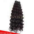 Fast shipping 100% virgin Brazilian Hair Natural color Deep Wave extensions