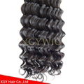 Fast shipping 100% virgin Brazilian Hair Natural color Deep Wave extensions 5