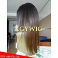 Wholesale virgin Remy Human Hair Ombre Two tone color silk top full lace wigs