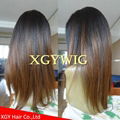 Wholesale virgin Remy Human Hair Ombre Two tone color silk top full lace wigs