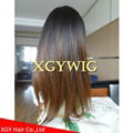 Wholesale virgin Remy Human Hair Ombre Two tone color silk top full lace wigs