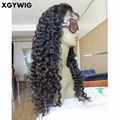 Stock 100% Virgin unprocessed Brazilian hair deep wave glueless lace front wigs 4