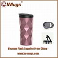 BPA free custom logo stainless steel vacuum wave tumbler