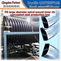 PE large diameter spiral wound inner rib corrugated pipe production line 4