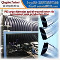 PE large diameter spiral wound inner rib corrugated pipe production line