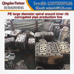 PE large diameter spiral wound inner rib corrugated pipe production line