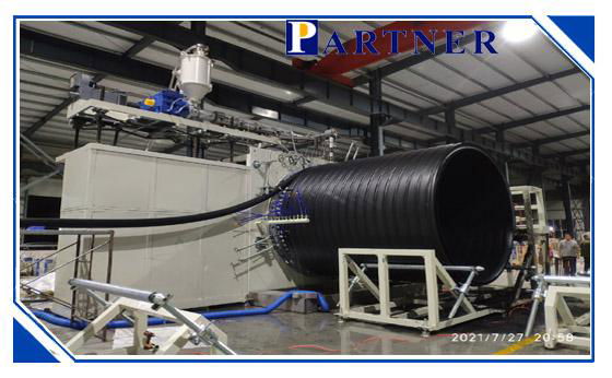 HDPE Large Diameter Hollow Wall Winding Pipe Production Line 3