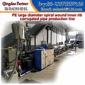 PE large diameter spiral wound inner rib corrugated pipe production line 2