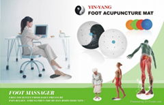 Yin-yang acupunture massage foot mat