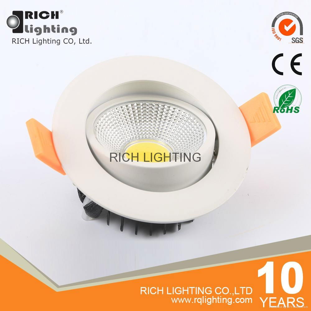 Zinc alloy lamp body energy saving COB led ceiling light 5w with OEM servicec 2