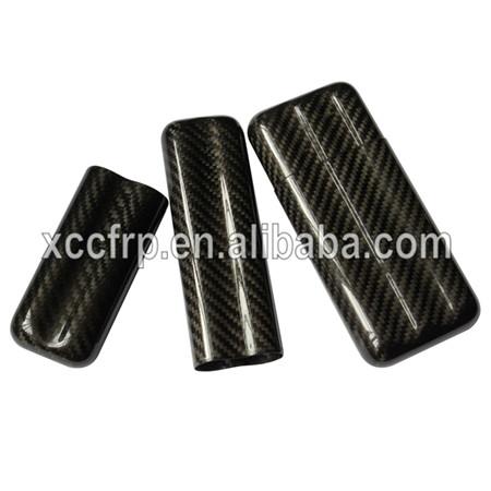 Hot Sales Light Weight Portable Glossy Carbon Fiber Cigar Case 1