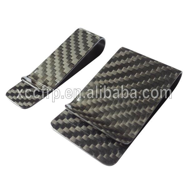 High Polish Glossy Surface Colorful Carbon Fiber Money Clip 3
