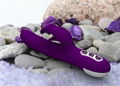 Soft silicone spiral rotating glans vibrator 5