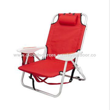 Outdoor travel light aluminum folding backpack recliner folding chair lunch rest