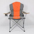 Portable camping quad chair with 4-can cooler and mesh cup holder padded comfort 1