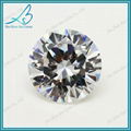 DIY jewelry loose round white cubic zirconia stone