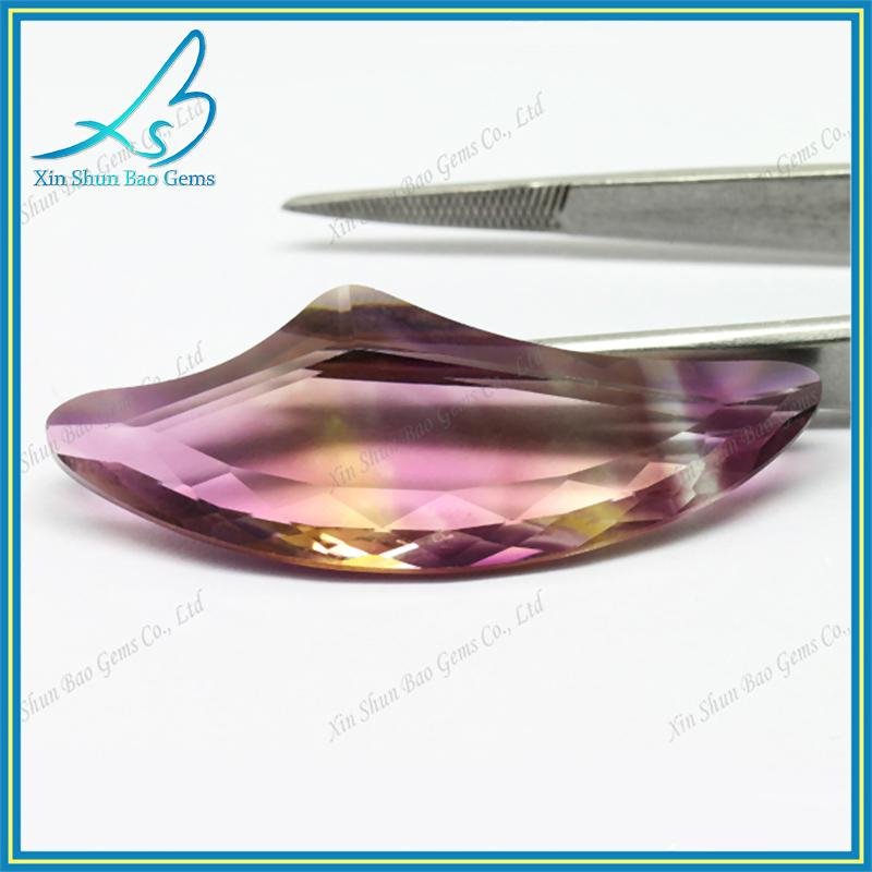 Alibabab wholesale colored glass synthetic gems stones 4