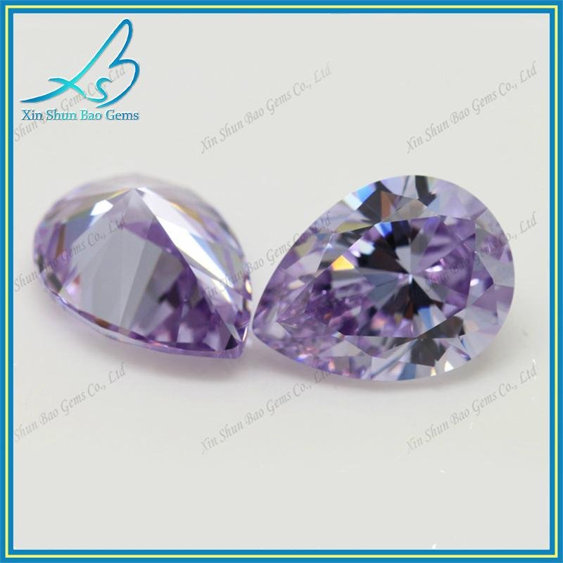 All colored cubic zirconia jewelry gemstone pear brilliant cut loose synthetic s 2