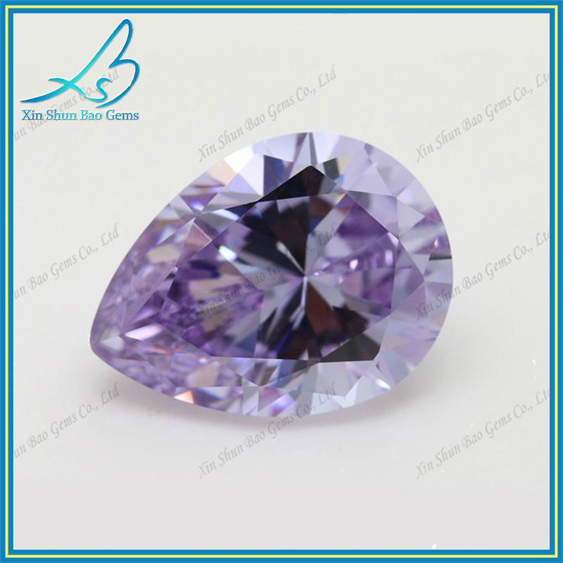 All colored cubic zirconia jewelry gemstone pear brilliant cut loose synthetic s