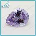 All colored cubic zirconia jewelry gemstone pear brilliant cut loose synthetic s