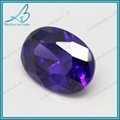 Imitation diamond stone oval brilliant cut dark violet aaa zirconia 2