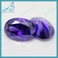 Imitation diamond stone oval brilliant cut dark violet aaa zirconia 3