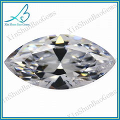 Marquise cut clear white cubic zirconia stone Factory Price synthetic cz