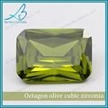 Octagon brillaint cut champagne AAA cubic zirconia suitable for casting 3