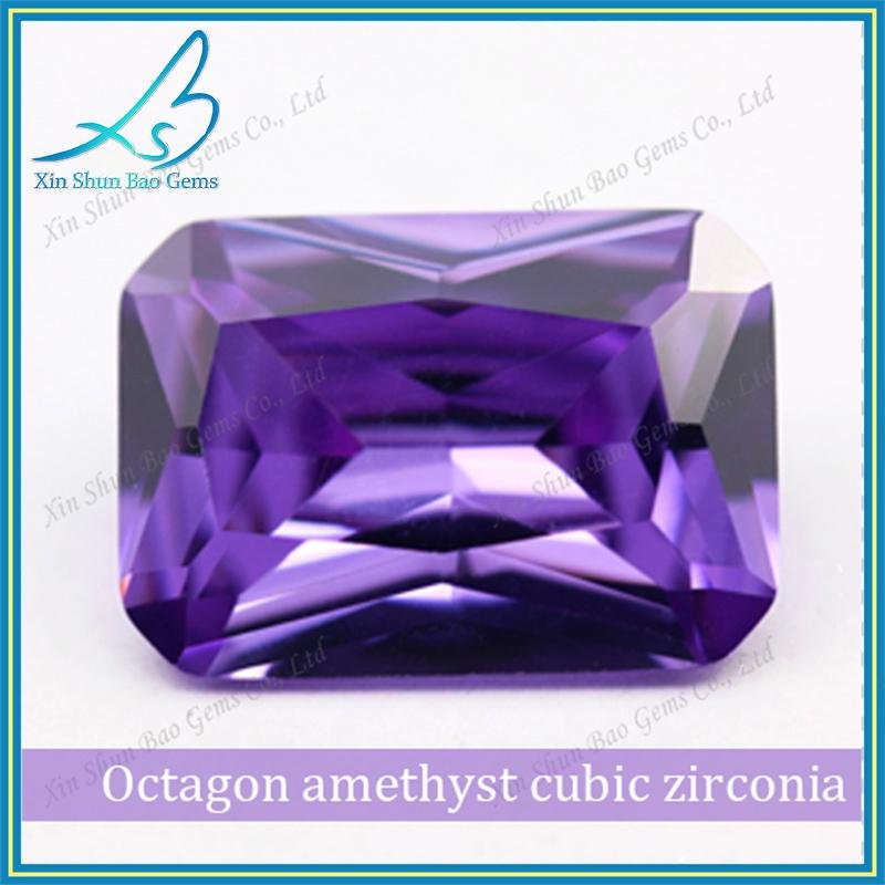 Octagon brillaint cut champagne AAA cubic zirconia suitable for casting 4