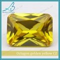 Octagon brillaint cut champagne AAA cubic zirconia suitable for casting 5