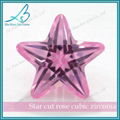 Star shape pink cubic zirconia loose gemstone prices 3