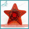 Star shape pink cubic zirconia loose gemstone prices 1