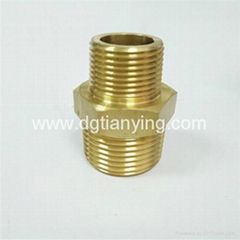 Popular male brass threaded hex nipple reducer