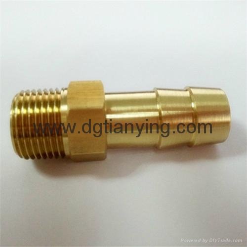 Traditional brass hose barb fitting 4