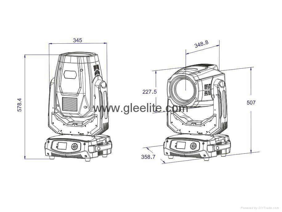 350W 17r Beam Spot Wash Frost Beam Light Moving Head 4