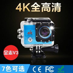 外貿熱銷運動攝像機高清4K迷你運動DV 防水 戶外運動相機 wifi