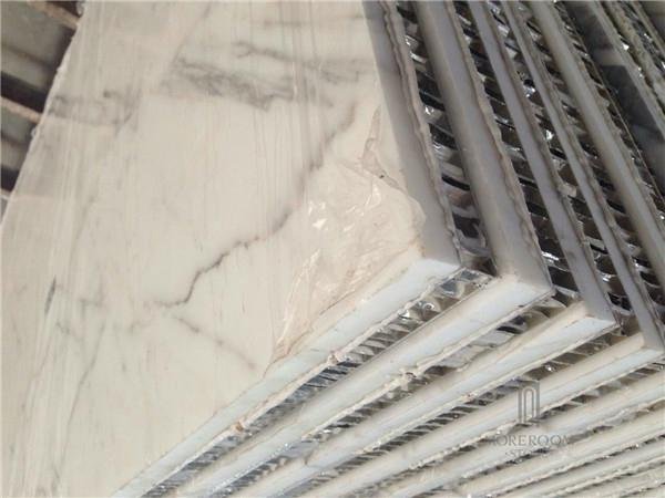 Carrara white marble composite with honeycomb engineered stone Aluminium honeyco 4