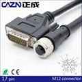 M12插頭17芯M12連接器17pin-正成電氣 1