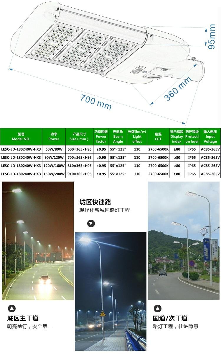 廣州智慧城市LED路燈改造工程智能路燈節能安防一體化路燈和諧三號 5