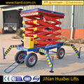 Mobile four wheel hydraulic scissor man lift for sale 5
