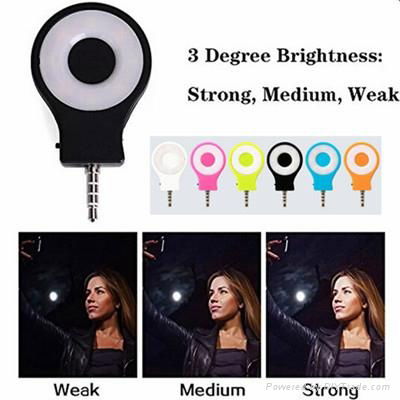 3.5mm 8 LED Lamp External Selfie Flash Light for Cellphone(IST-LED02) 3