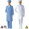 5mm Stripe Antistatic Smocks Clothing for Cleanroom Personal ESD Control Safety 