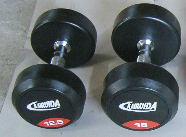 round rubber dumbbell