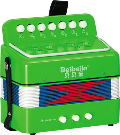 Children classic and popular 7 key 2 bass button toy accordion for sale  3