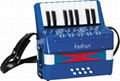 17 key 8 bass junior children's popular plastic accordion for sale  2