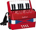 17 key 8 bass junior children's popular plastic accordion for sale 