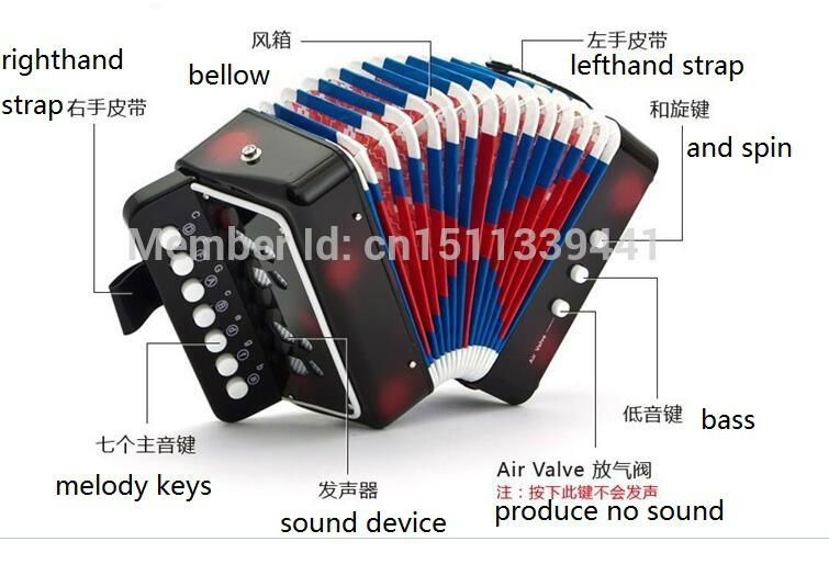 children's cheap and high end plastic button toy accordion for sale  4
