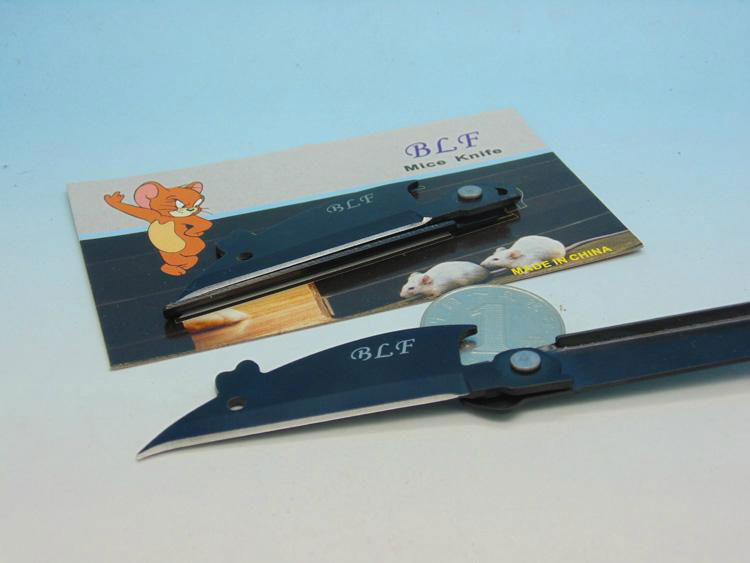 Full steel folding mouse shaped knife 5