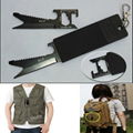 7 in 1 multifunctional stainless steel  portable outdoor tool knife