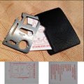 Stainless steel outdoor multifunctional tool card, universal saber card